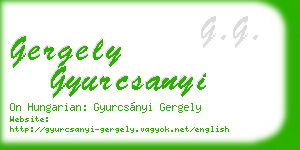 gergely gyurcsanyi business card