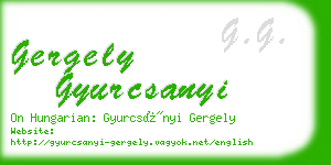 gergely gyurcsanyi business card